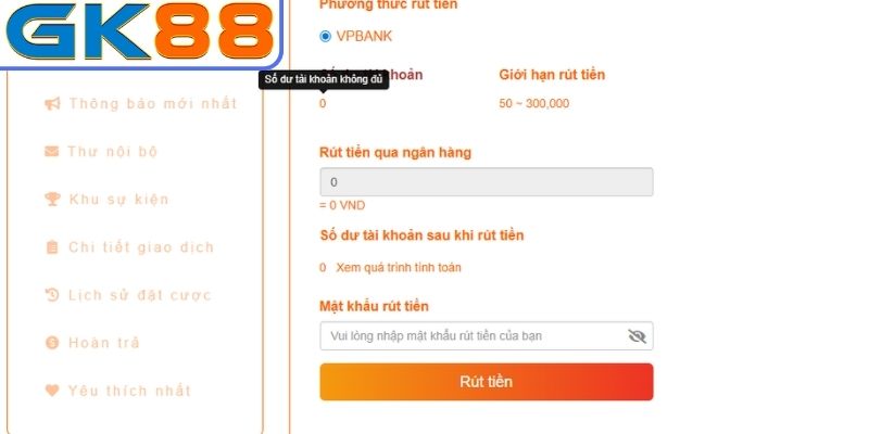 Rút Tiền GK88 – Hướng Dẫn Và Những Lưu Ý Quan Trọng 3 Giao dịch rút tiền GK88 cần lưu ý gì