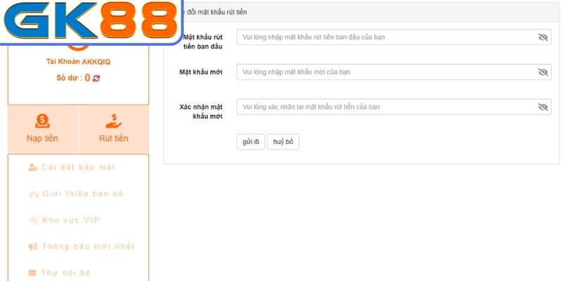 Rút Tiền GK88 – Hướng Dẫn Và Những Lưu Ý Quan Trọng 1 Tài khoản đã được xác minh